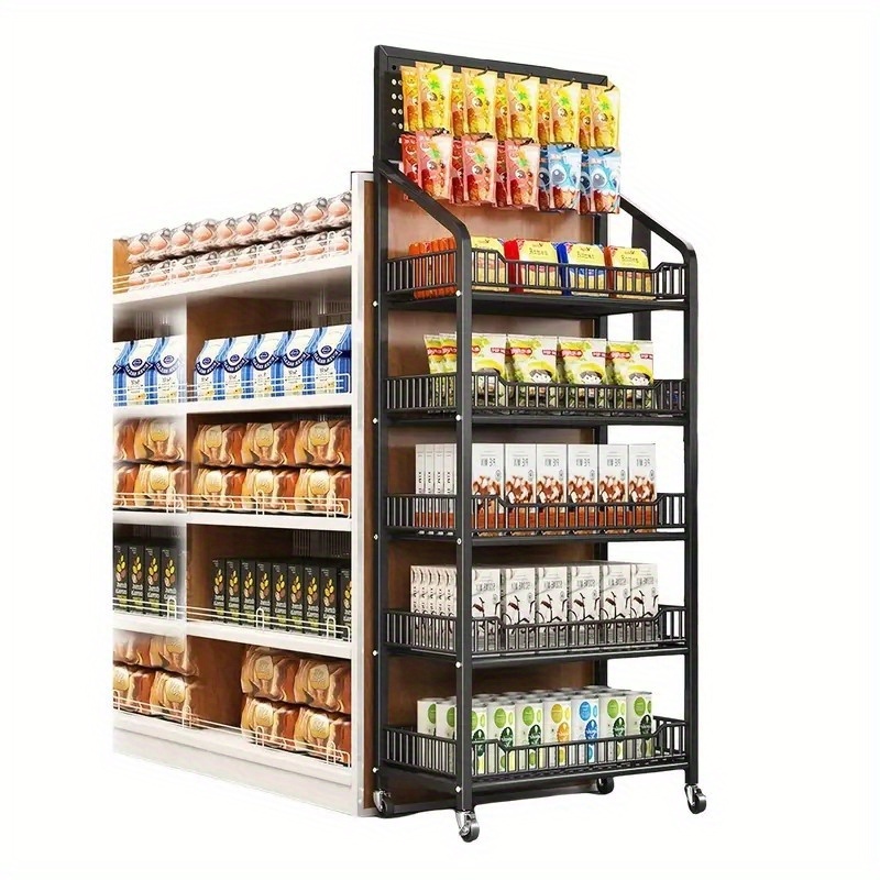 Commercial Kitchen Store - 5-Tier Heavy-Duty Mobile Shelving Unit with