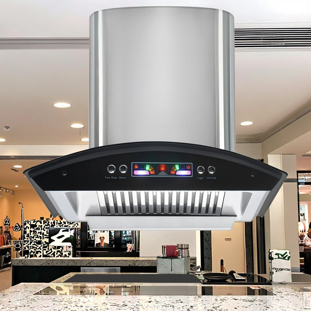 Commercial Kitchen Hood Design - Wall Mounted Modern Design Stainless Steel