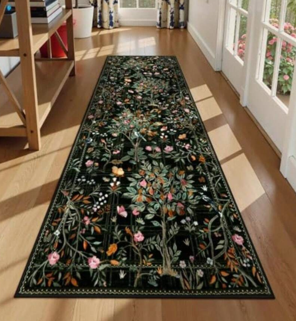 Geometric Gold Floral Feather  - مراجعة Commercial Kitchen Mats وسعره