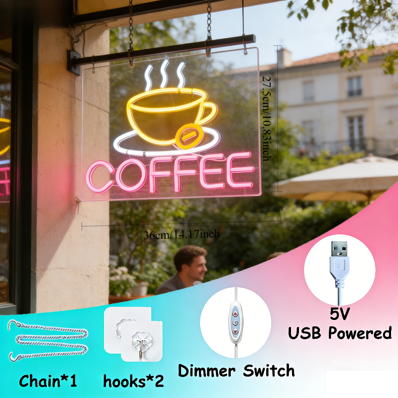 Coffee Cup Neon Light Sign for - مراجعة Commercial Kitchen Store وسعره