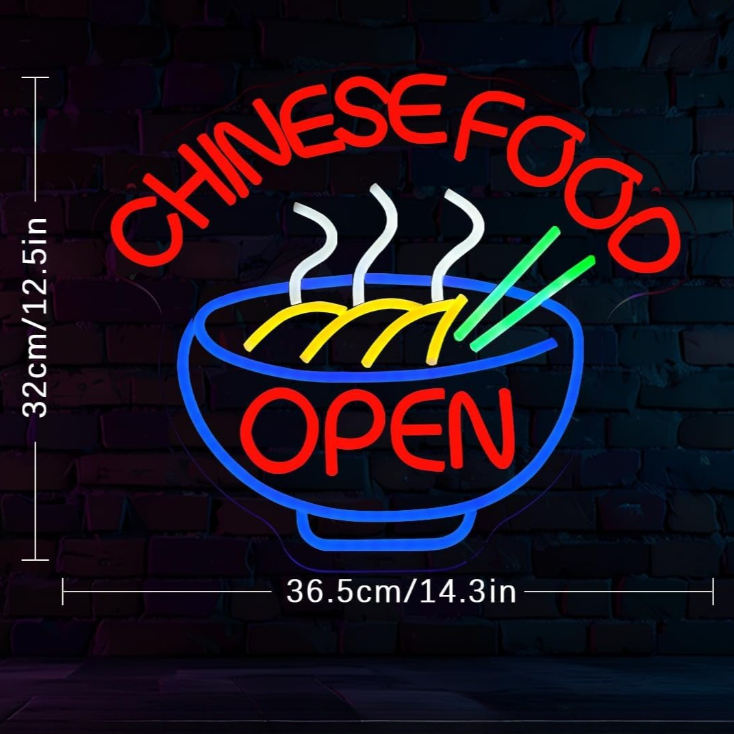 Chinese Food Open Neon Sign Ra - مراجعة Commercial Kitchen Store وسعره