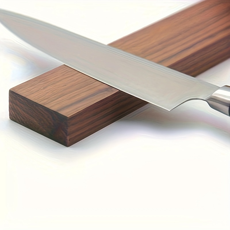 1pc, 16inch Walnut Magnetic Kn - مراجعة Commercial Kitchen Knife Holder وسعره