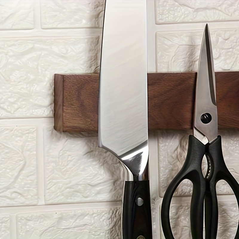 1pc, 16inch Walnut Magnetic Kn - مراجعة Commercial Kitchen Knife Holder وسعره