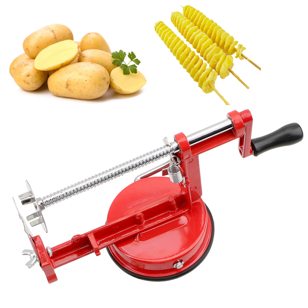 Manual Spiral French Fry Cutte - مراجعة Commercial Potato Peeler وسعره