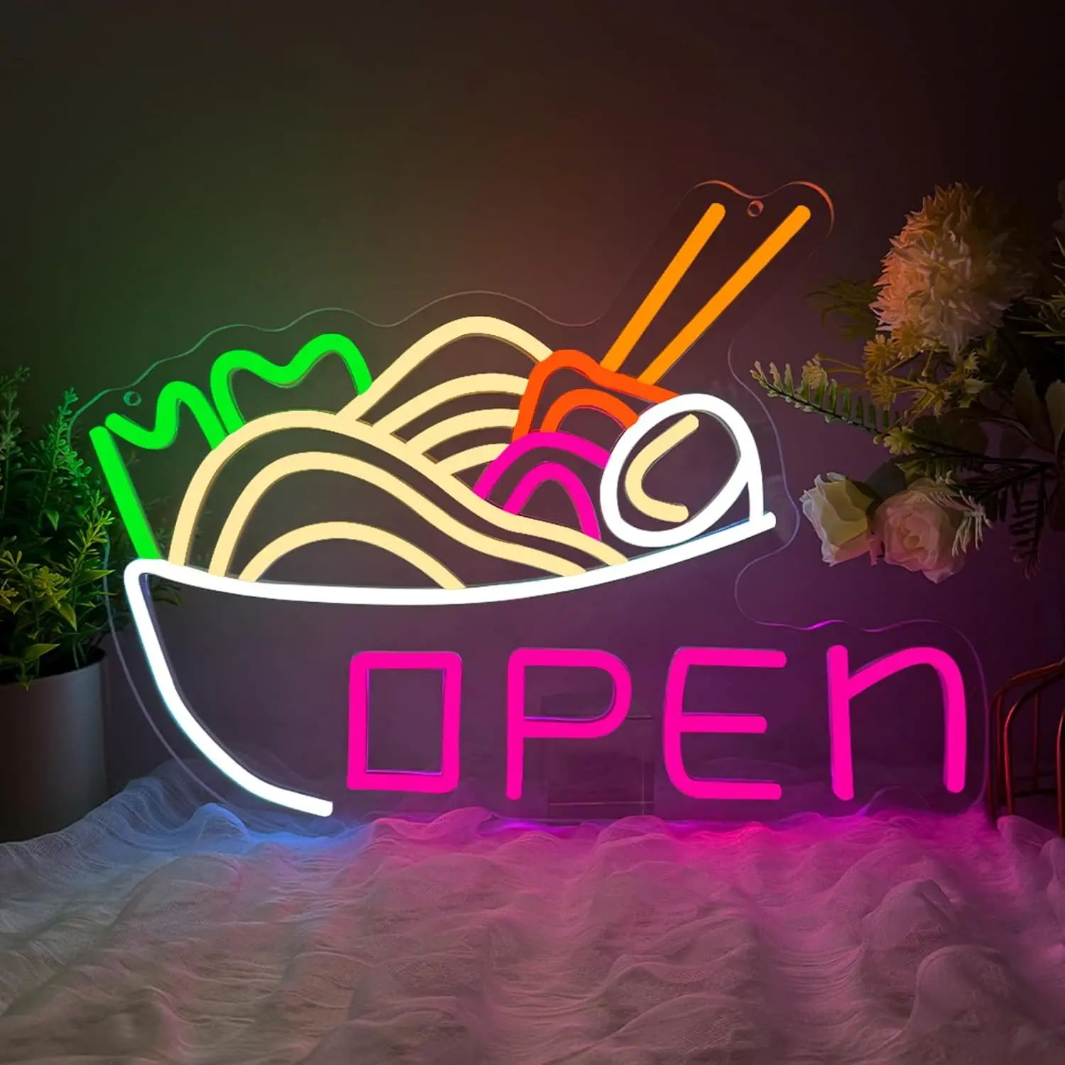 Ramen Bowl Neon Light Open LED - مراجعة Commercial Kitchen Store وسعره