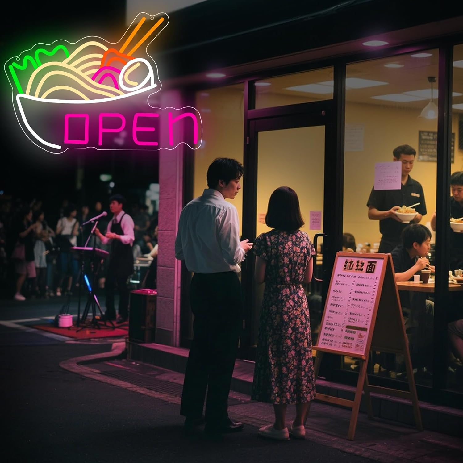 Ramen Bowl Neon Light Open LED - مراجعة Commercial Kitchen Store وسعره
