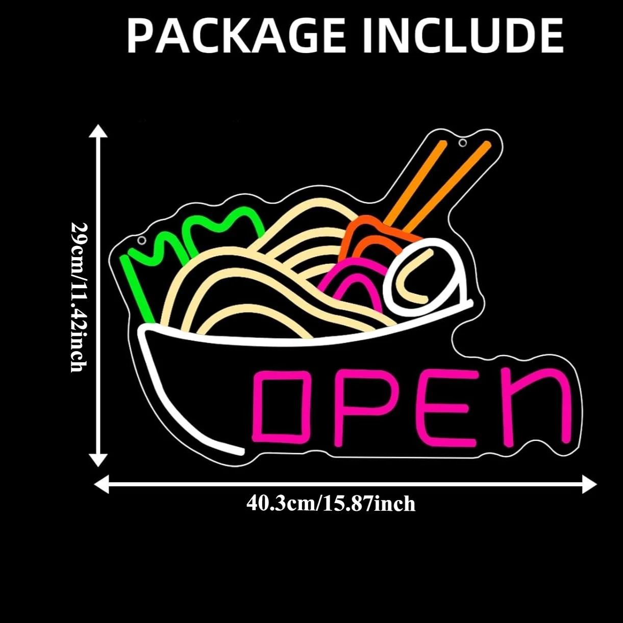 Ramen Bowl Neon Light Open LED - مراجعة Commercial Kitchen Store وسعره