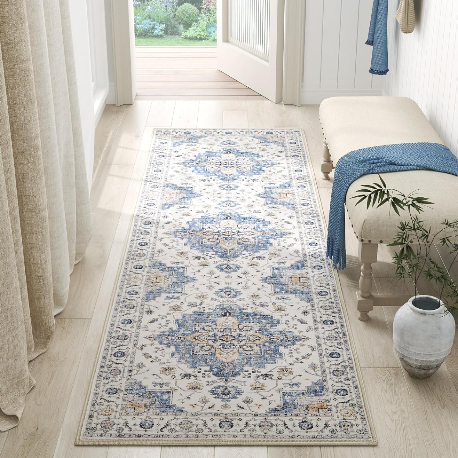 VIKAMA Bohemian Runner Rug Ant - مراجعة Commercial Kitchen Mats وسعره