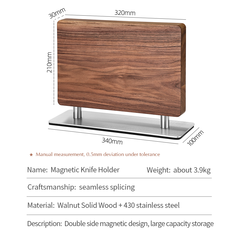 XINZUO Walnut Solid Wood+430 S - مراجعة Commercial Kitchen Knife Holder وسعره