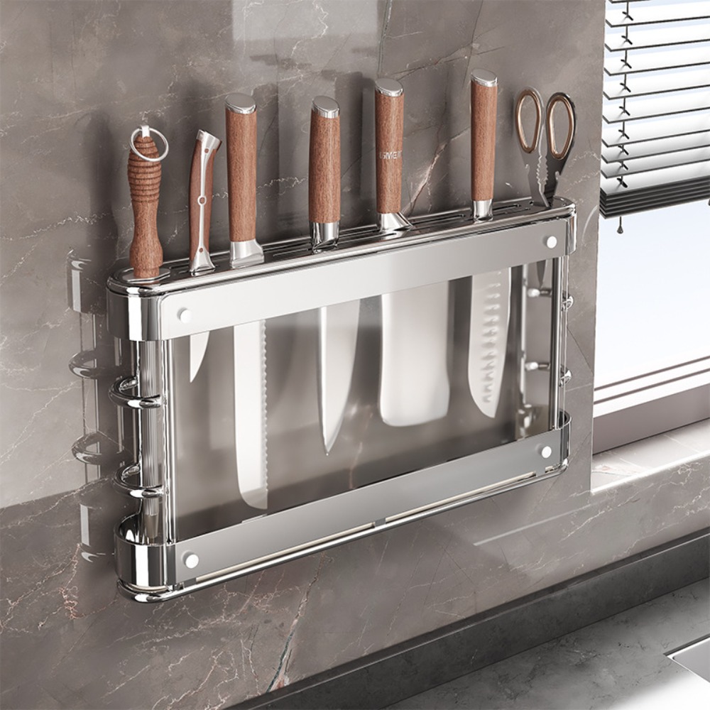 Carbon Steel Nail-Free Knife H - مراجعة Commercial Kitchen Knife Holder وسعره