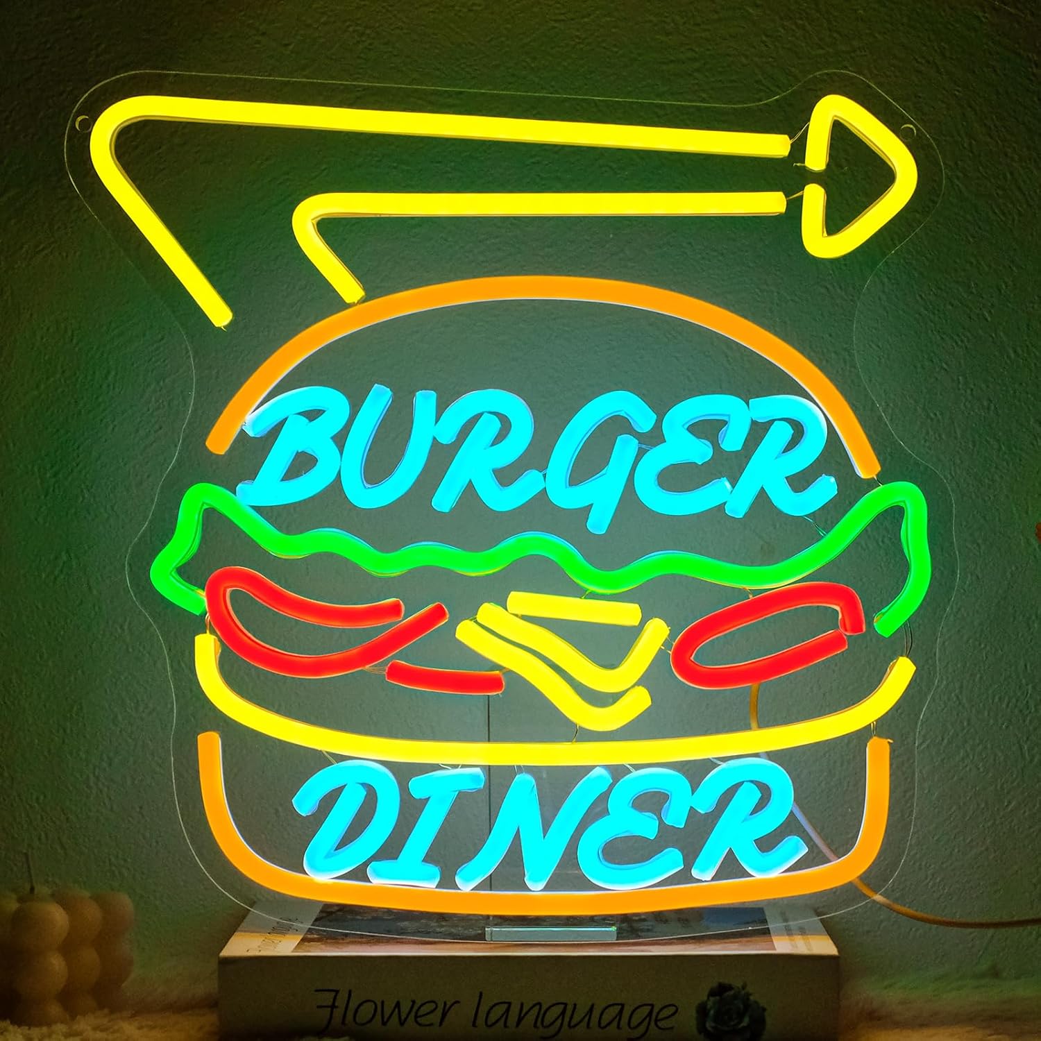Burger Neon Sign Bussiness Art - مراجعة Commercial Kitchen Store وسعره