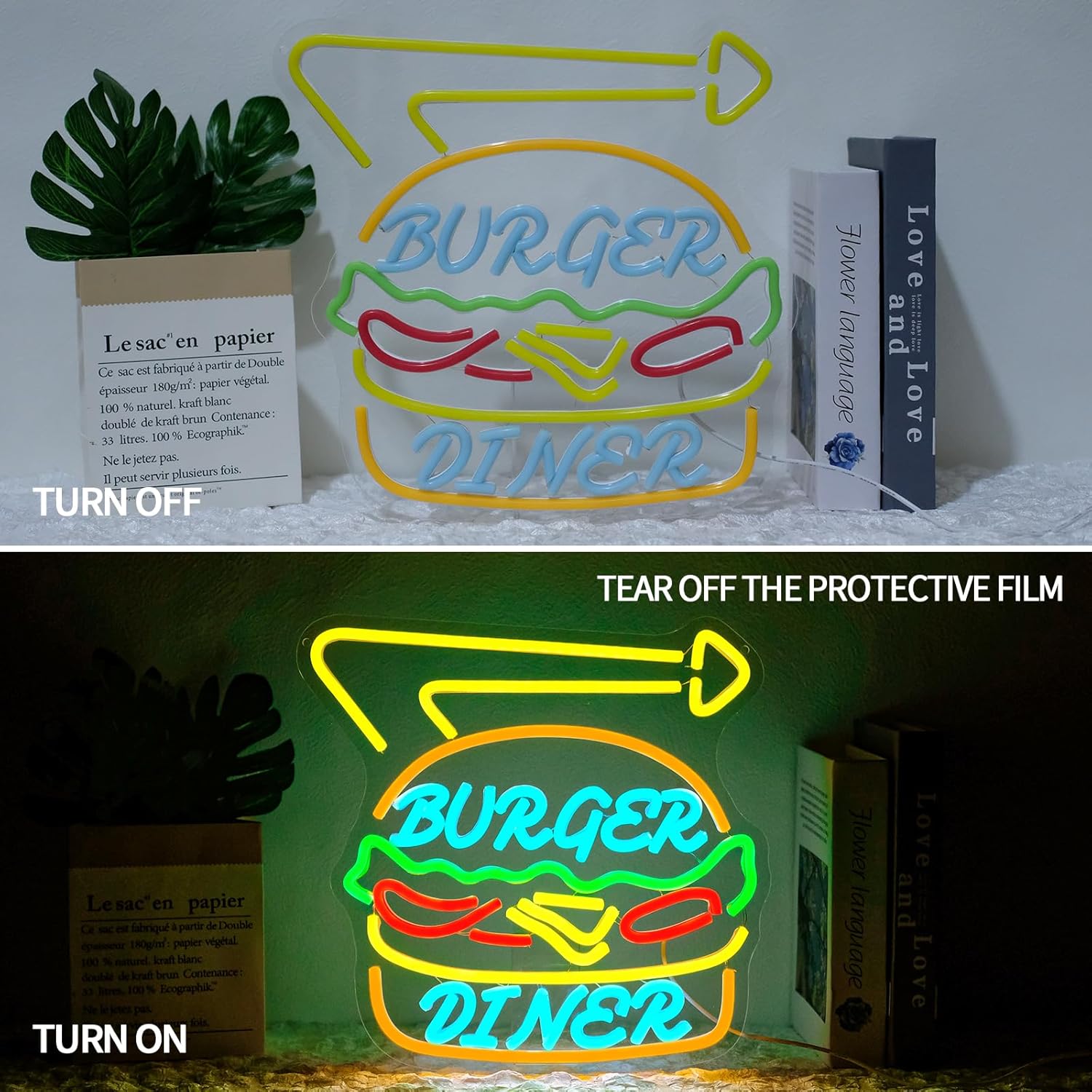 Burger Neon Sign Bussiness Art - مراجعة Commercial Kitchen Store وسعره