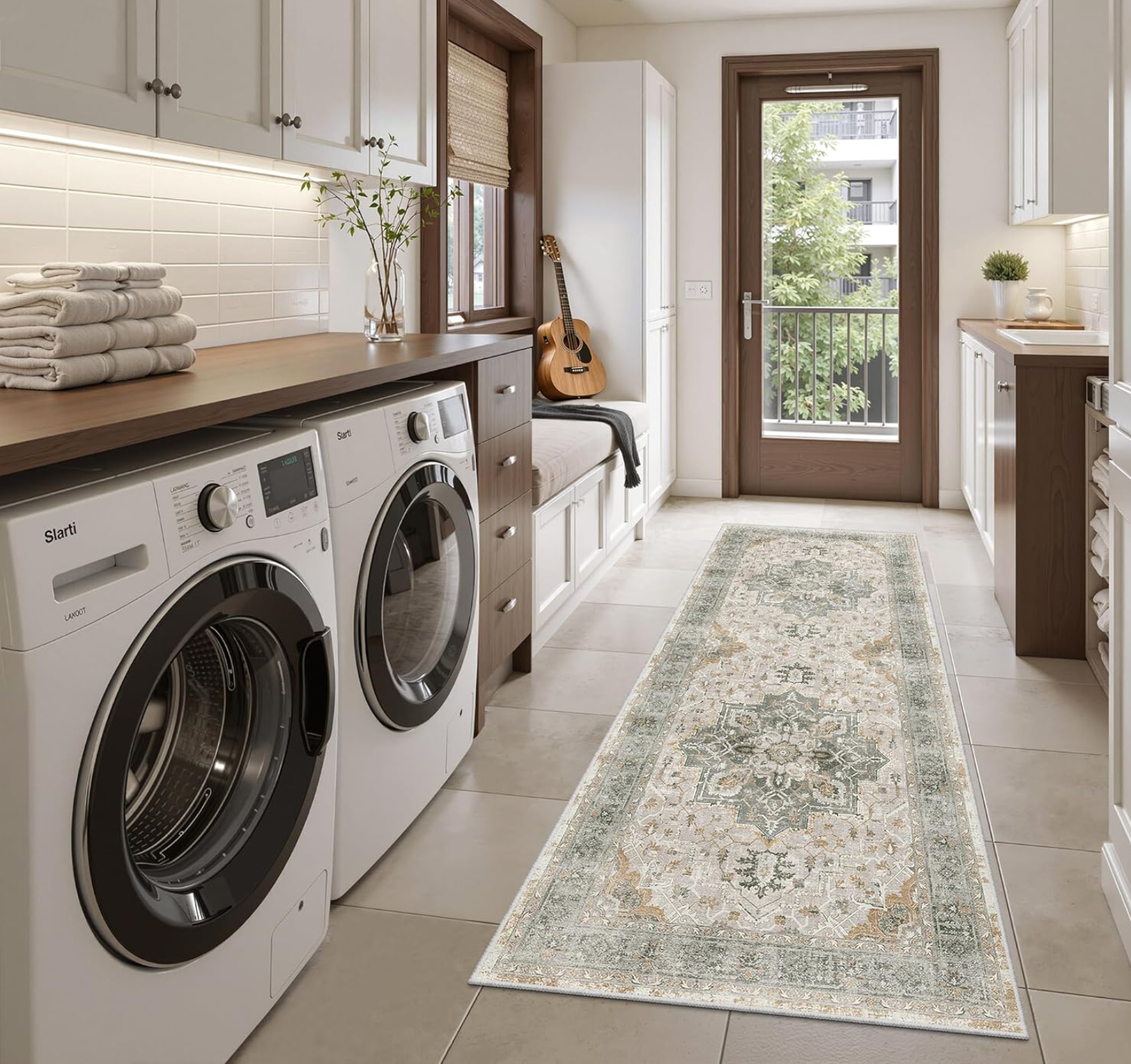 Multi-scene Long Runner Rug No - مراجعة Commercial Kitchen Mats وسعره
