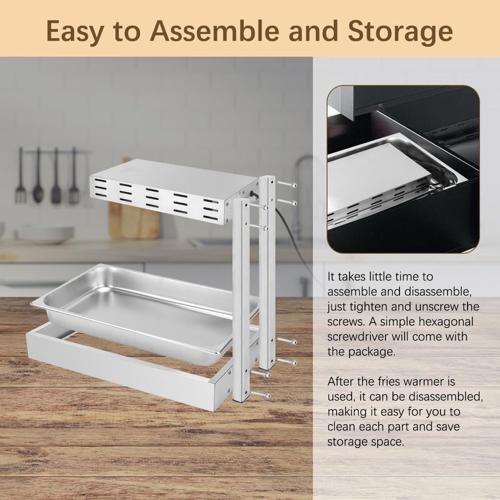 French Fry Warmer, Commercial  - مراجعة Commercial Kitchen Warmer وسعره