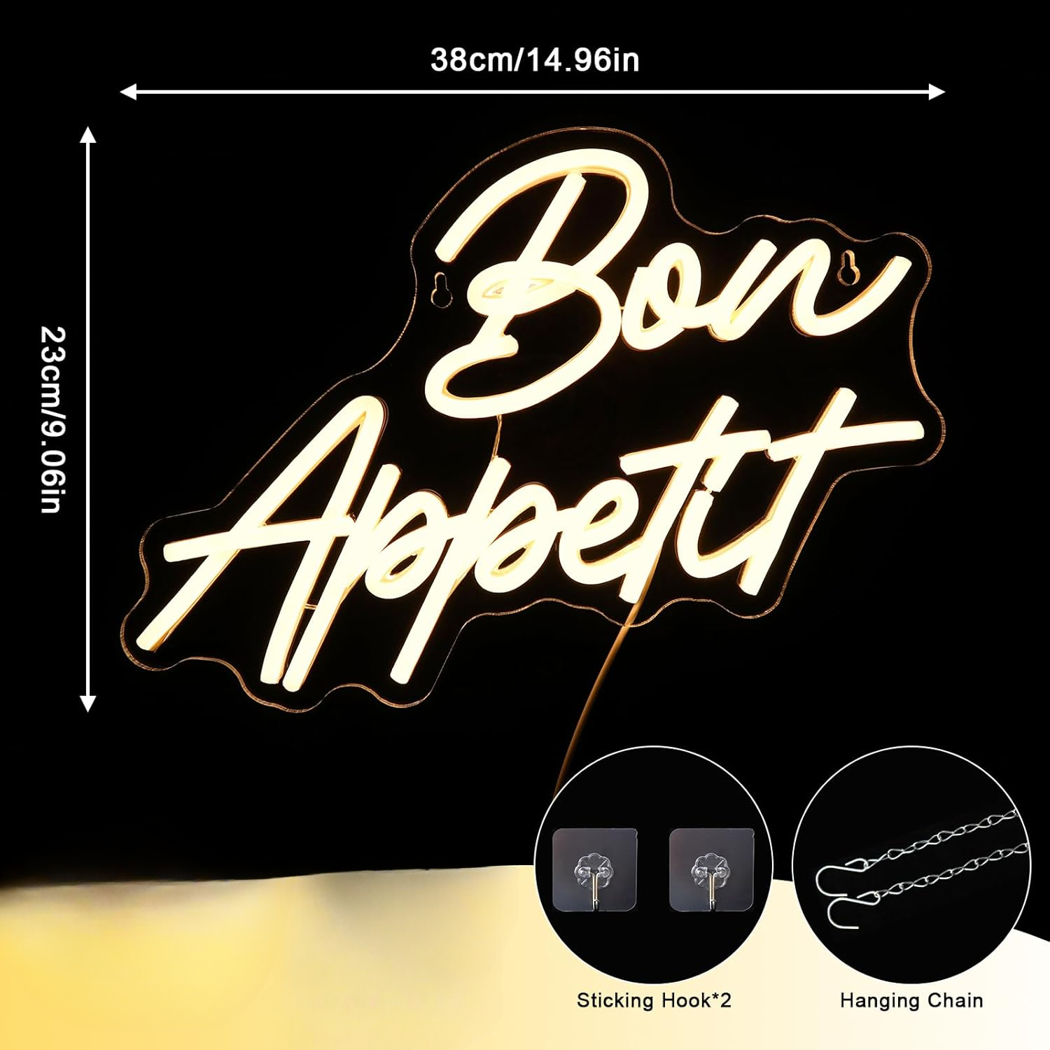 Bon Appetit Neon Light Sign LE - مراجعة Commercial Kitchen Store وسعره