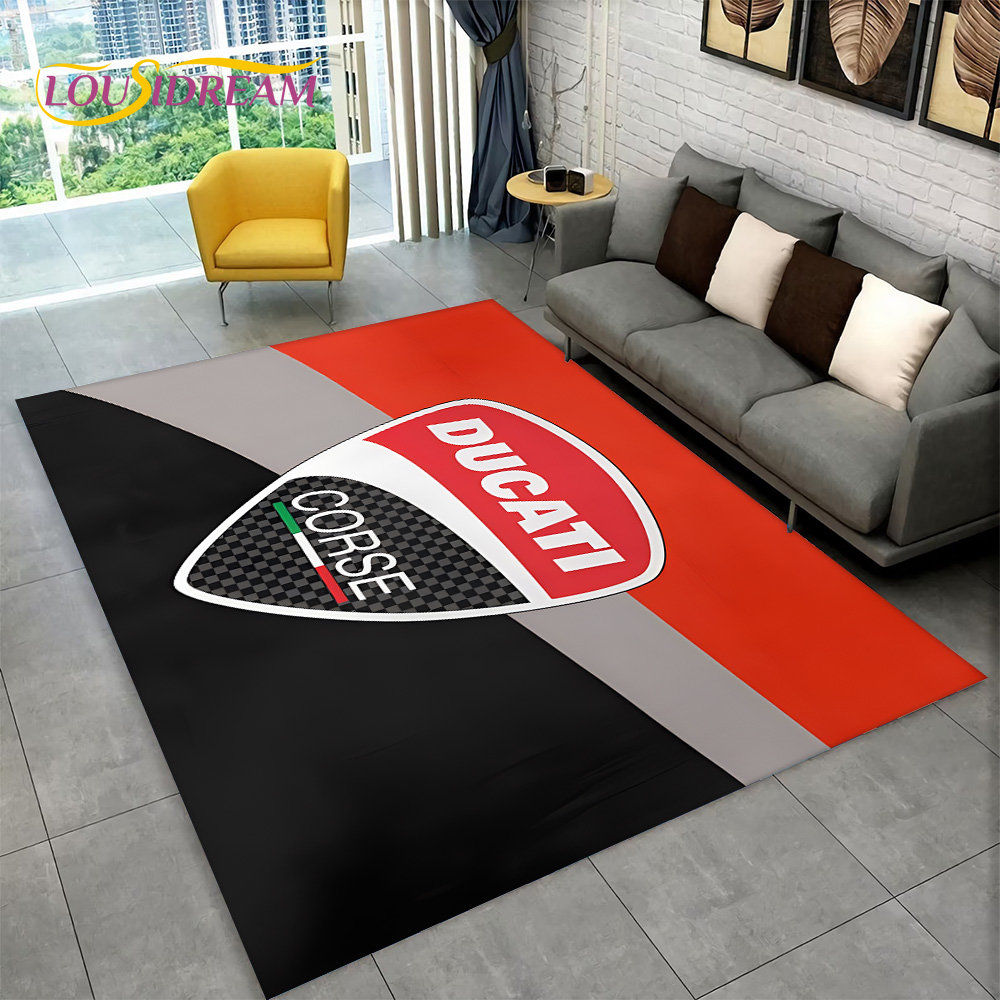 3D D-Ducati Pattern Area Rug L - مراجعة Commercial Kitchen Mats وسعره