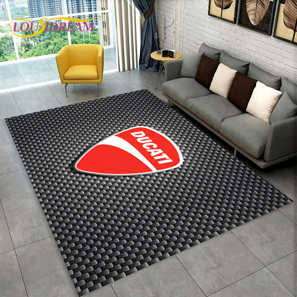 3D D-Ducati Pattern Area Rug L - مراجعة Commercial Kitchen Mats وسعره