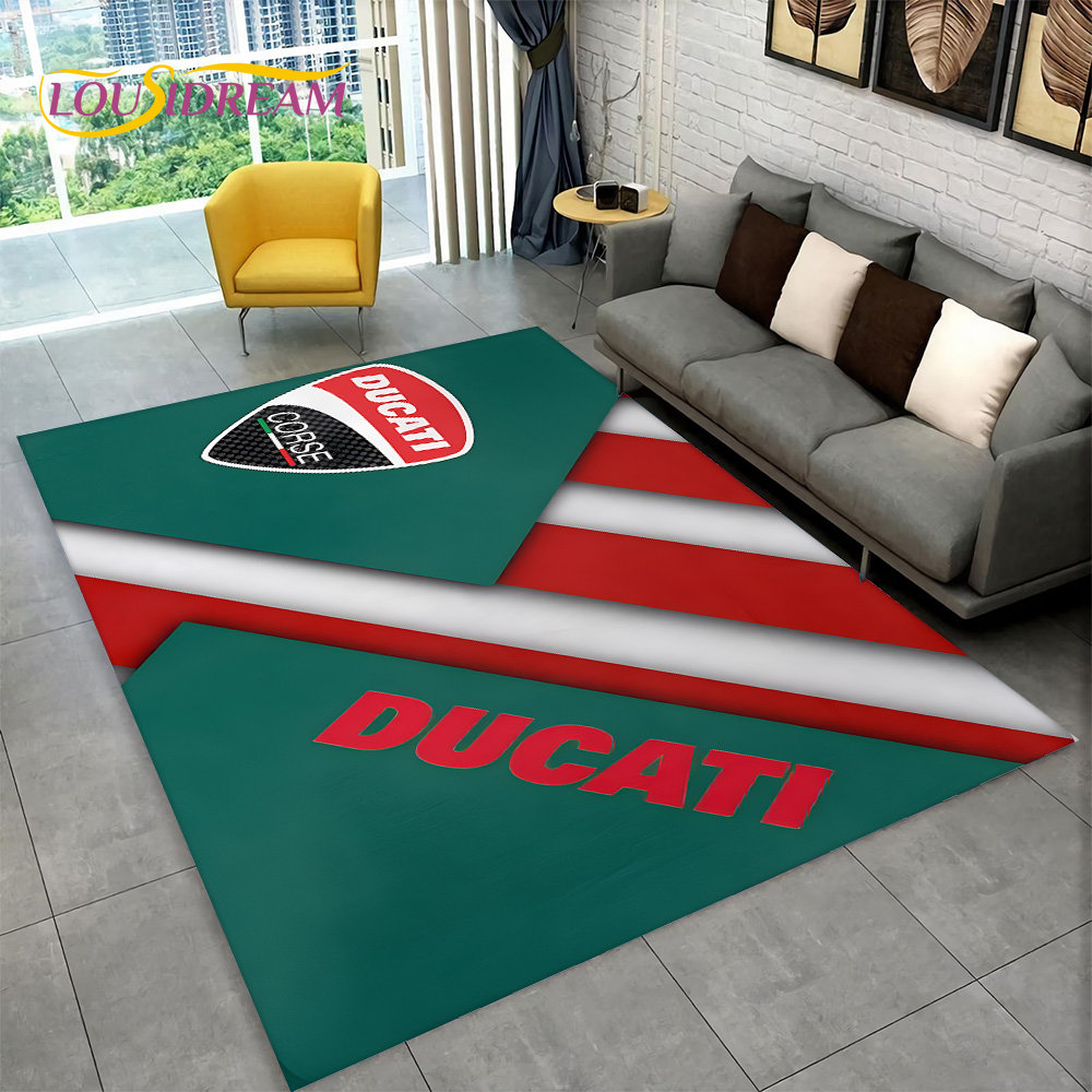 3D D-Ducati Pattern Area Rug L - مراجعة Commercial Kitchen Mats وسعره