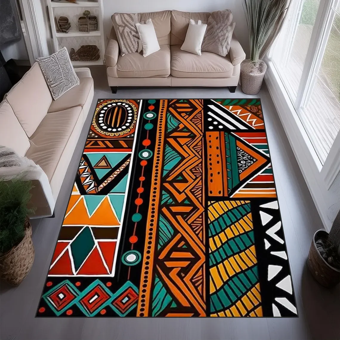 African Savannah Area Rug Ethn - مراجعة Commercial Kitchen Mats وسعره