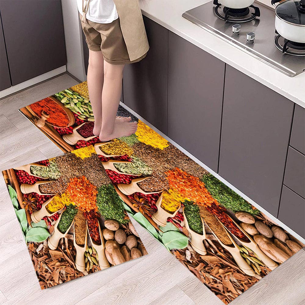 1PC Vegetable Grains Spices Ki - مراجعة Commercial Kitchen Mats وسعره