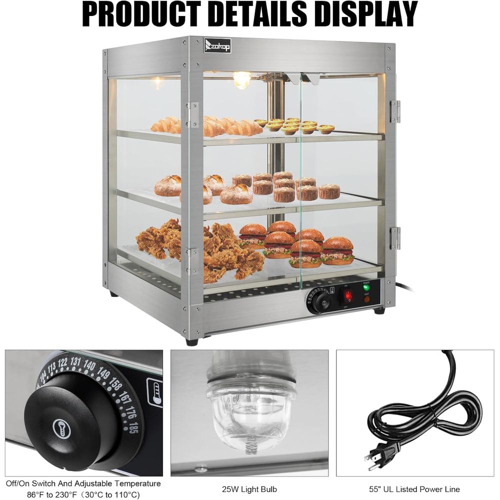 3 Tier Commercial Countertop P - مراجعة Commercial Kitchen Warmer وسعره