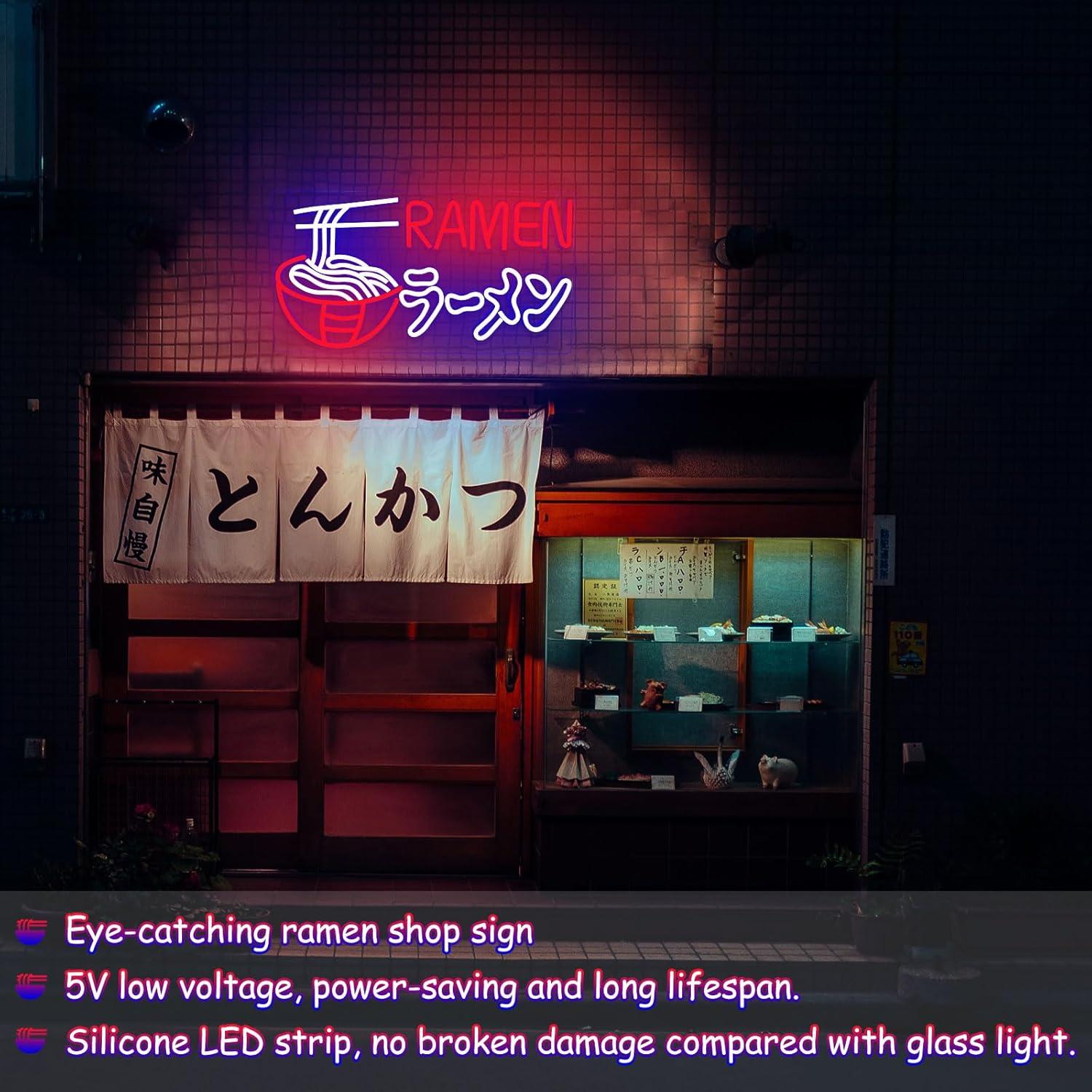 Ramen Neon Sign Japanese Noodl - مراجعة Commercial Kitchen Store وسعره
