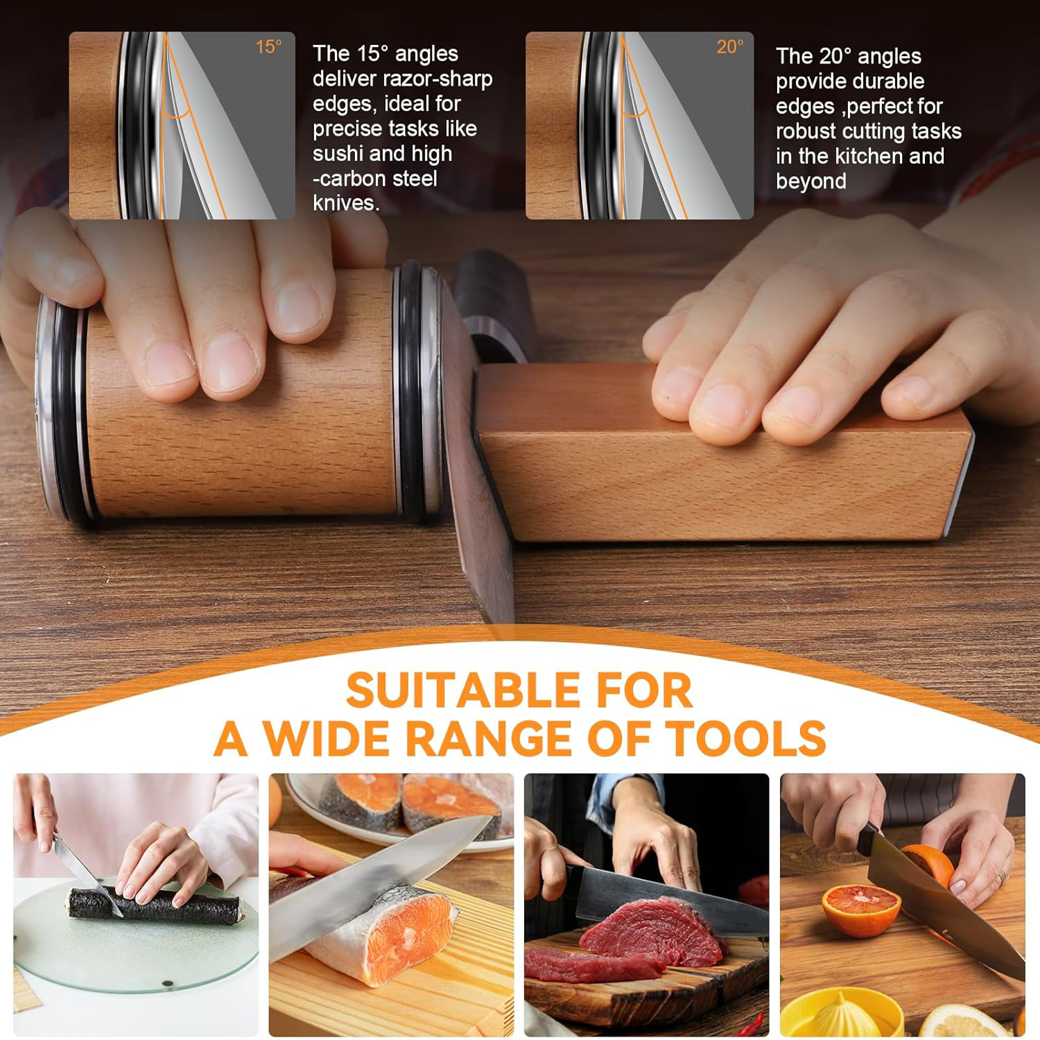Rolling Knife Sharpener Magnet - مراجعة Commercial Kitchen Knife Holder وسعره